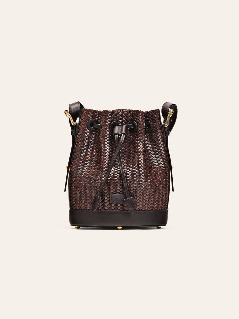 Cala Jade Gaya mini bucket bag burgundy 1