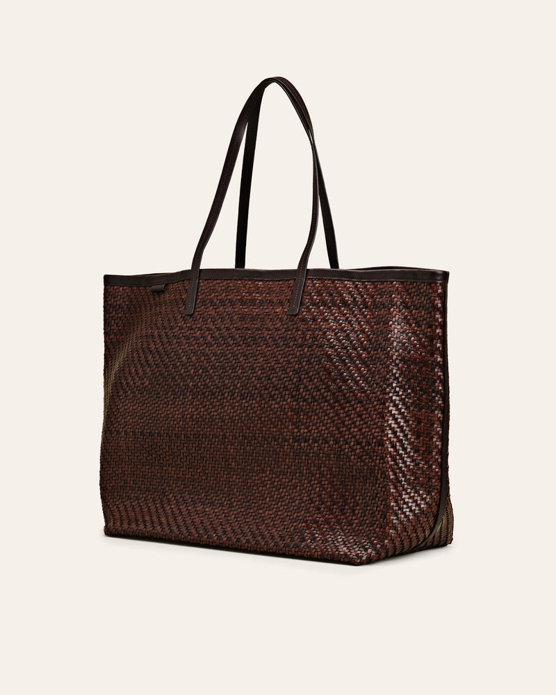 ISAI XL Umber Twill Shopper bag