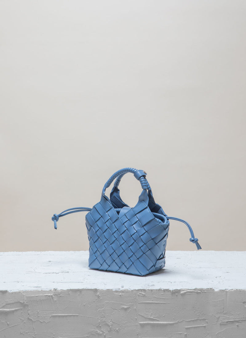 Cala Jade blue misu mini leather bag 