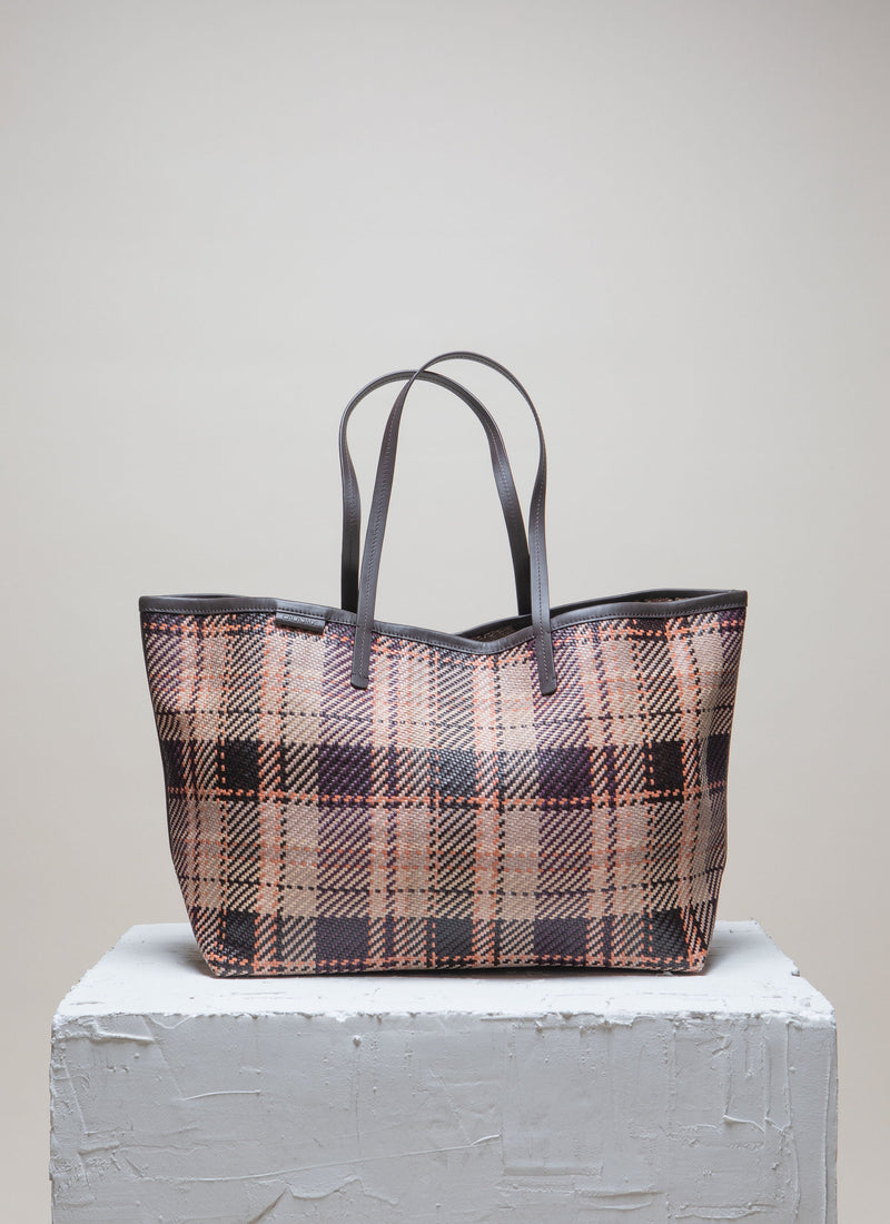 ISAI Terra Tartan Twill Shopper bag