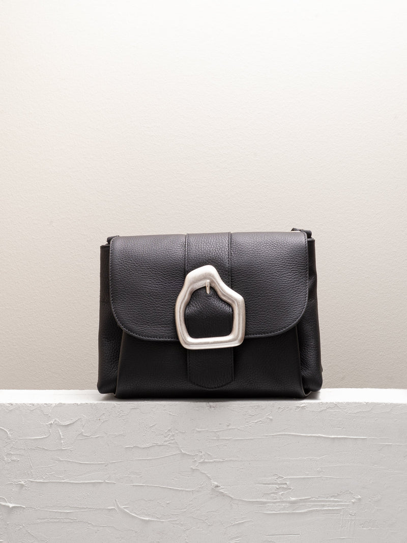 Cala Jade black shoulder bag with buckle