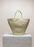 Cala Jade large Sandhi beige and green tote bag