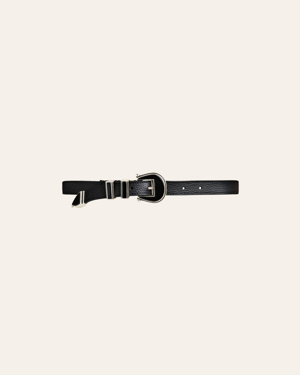 MOON Belt Black Silver